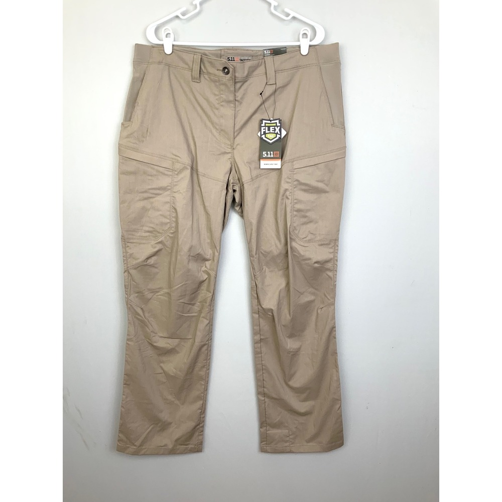 NWT 5.11 Tactical Women's Sz 18 Khaki Apex Pants Pockets Workwear FlexTac